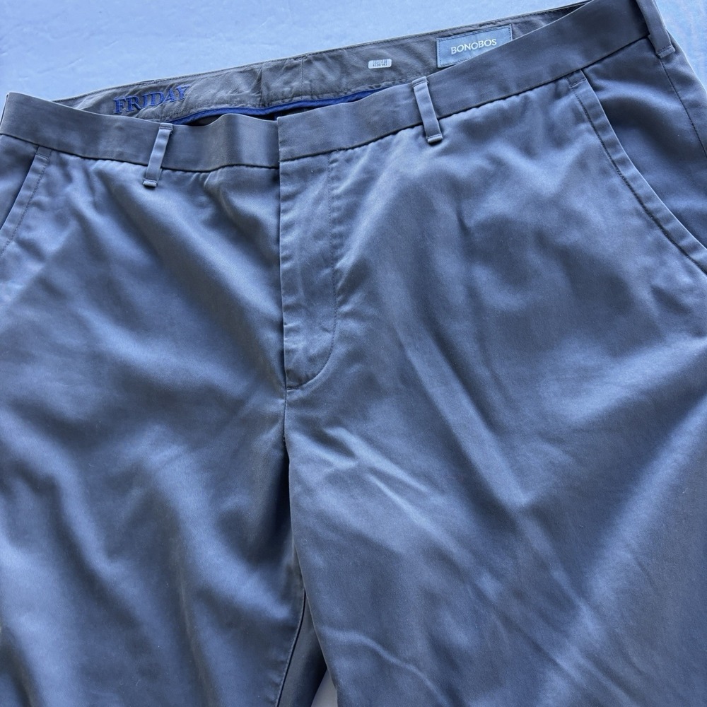 Bonobos Pants Mens 40/34 Straight Leg Dark Grey Friday Chinos Cotton